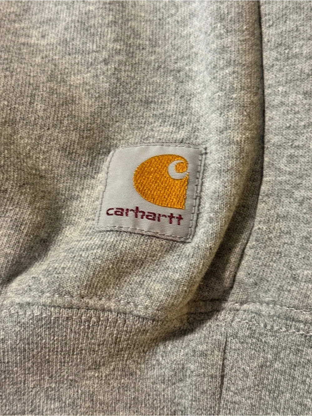 Carhartt Original Fit Logo Crewneck Sweatshirt Gray L Tall